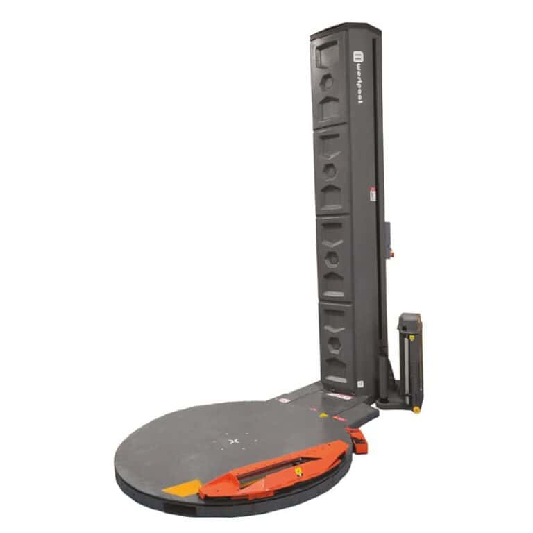 Forklift pallet stacker with adjustable lifting height and safety features, ideal for warehouse logistics and material handling.