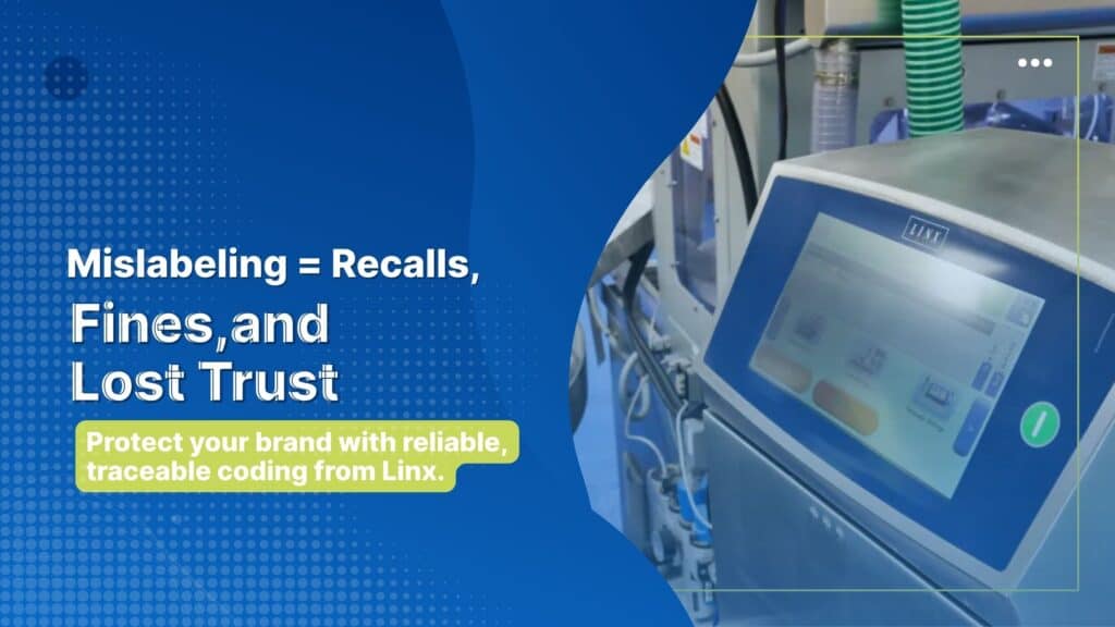 Labeling machinery used for traceable coding and serialization in manufacturing.